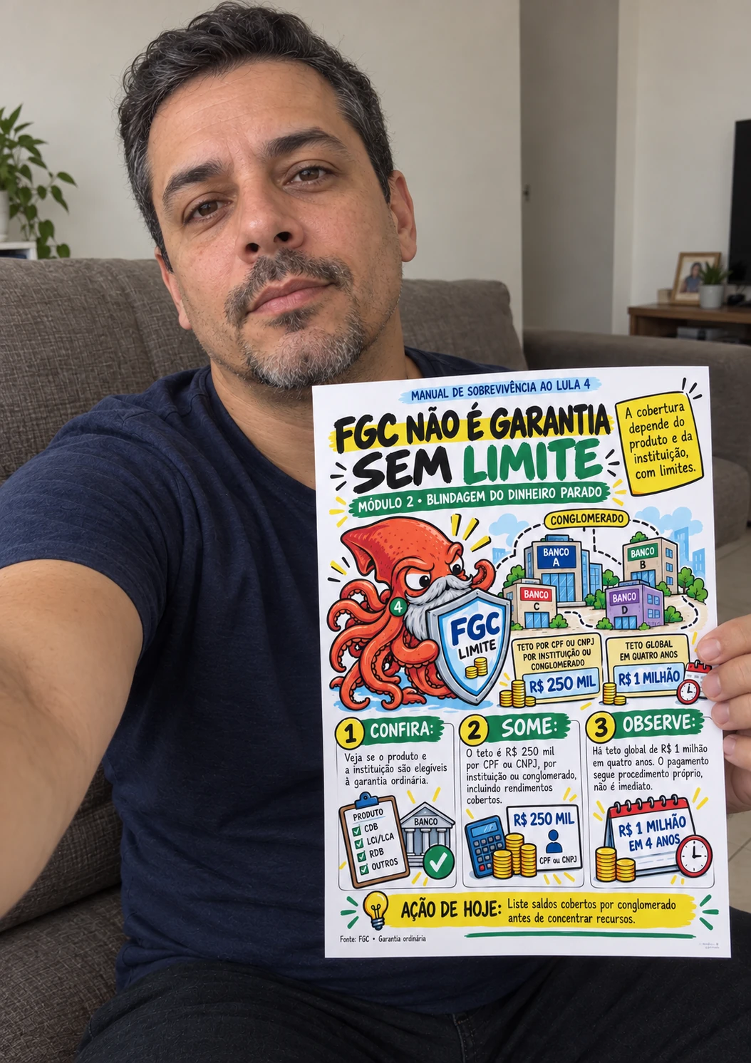 Ficha sobre FGC impressa em uso